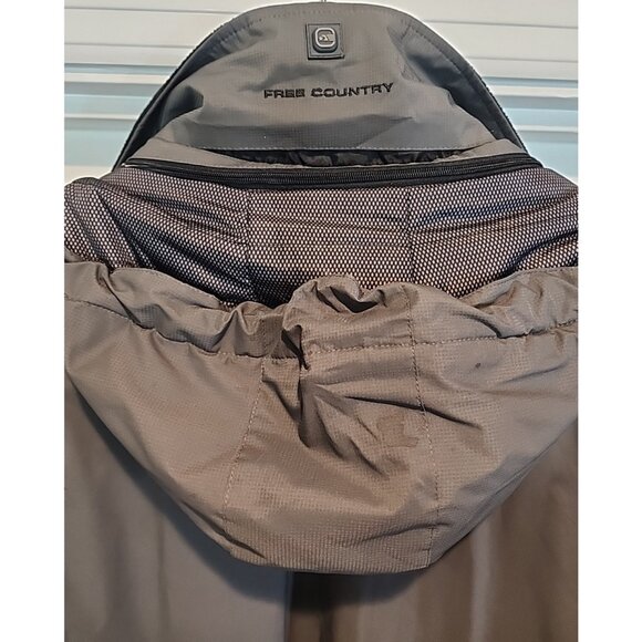 FREE COUNTRY mens XXL water wind resistant ripstop jacket coat with hood - Picture 6 of 11